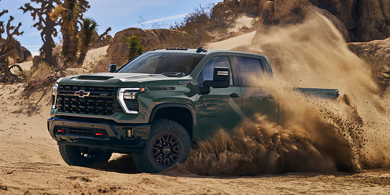 2026 Chevrolet Silverado driving through desert 