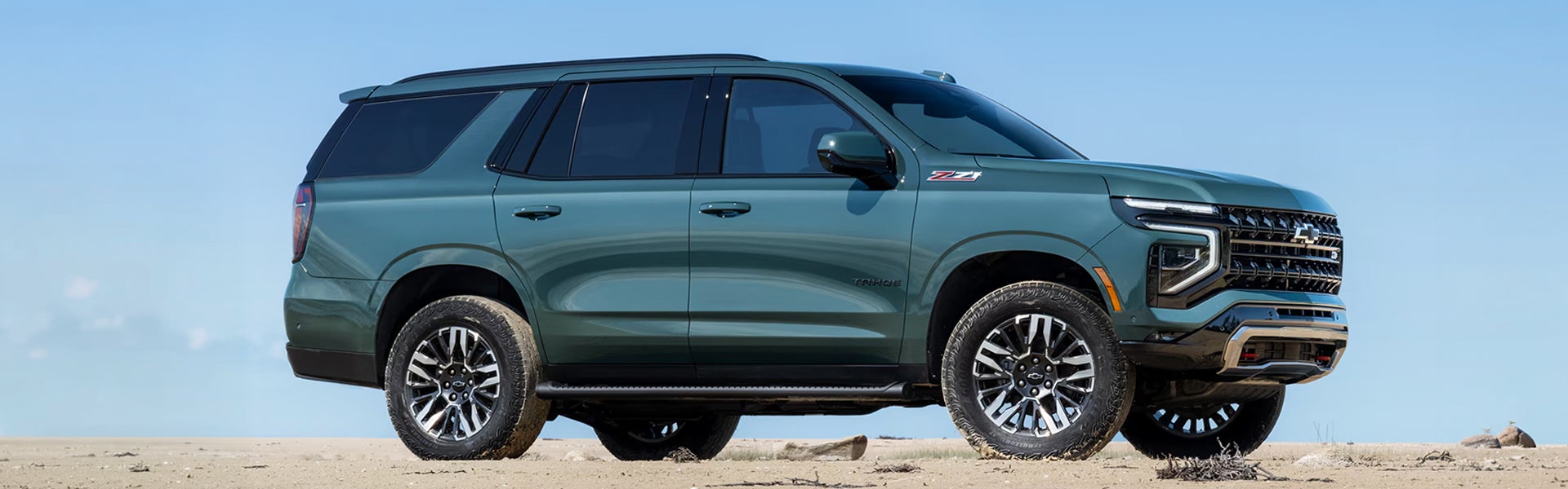 Chevrolet Tahoe Z71 on sandy terrain.