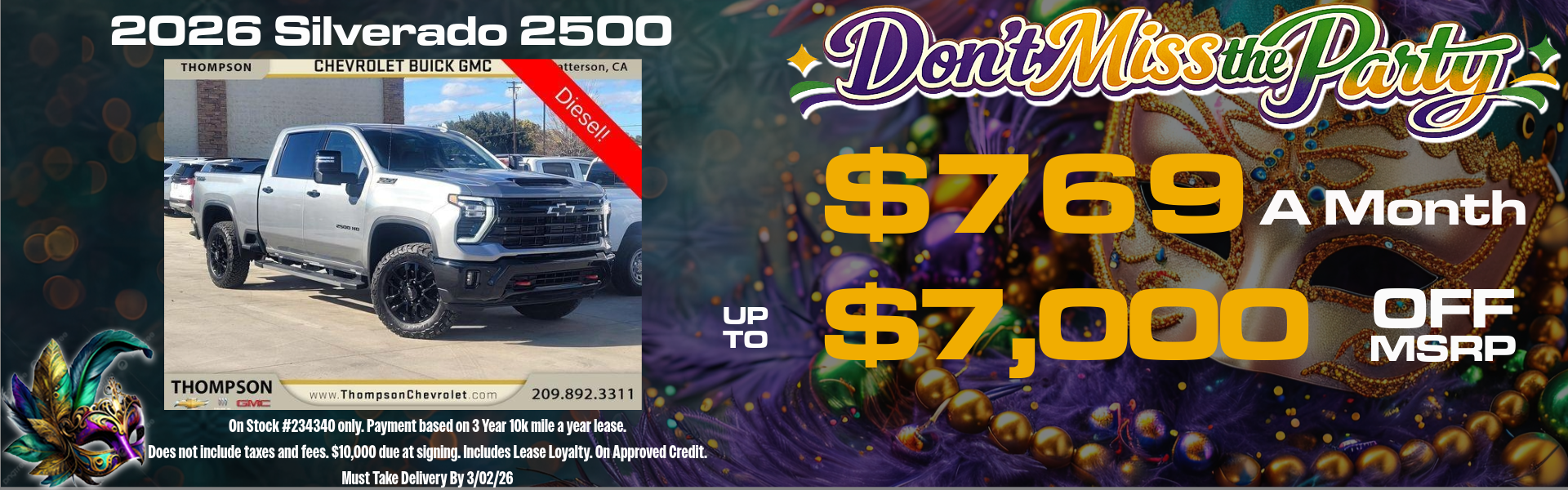 SILVERADO 2500 HD OFFERS FROM THOMPSON CHEVROLET BUICK GMC