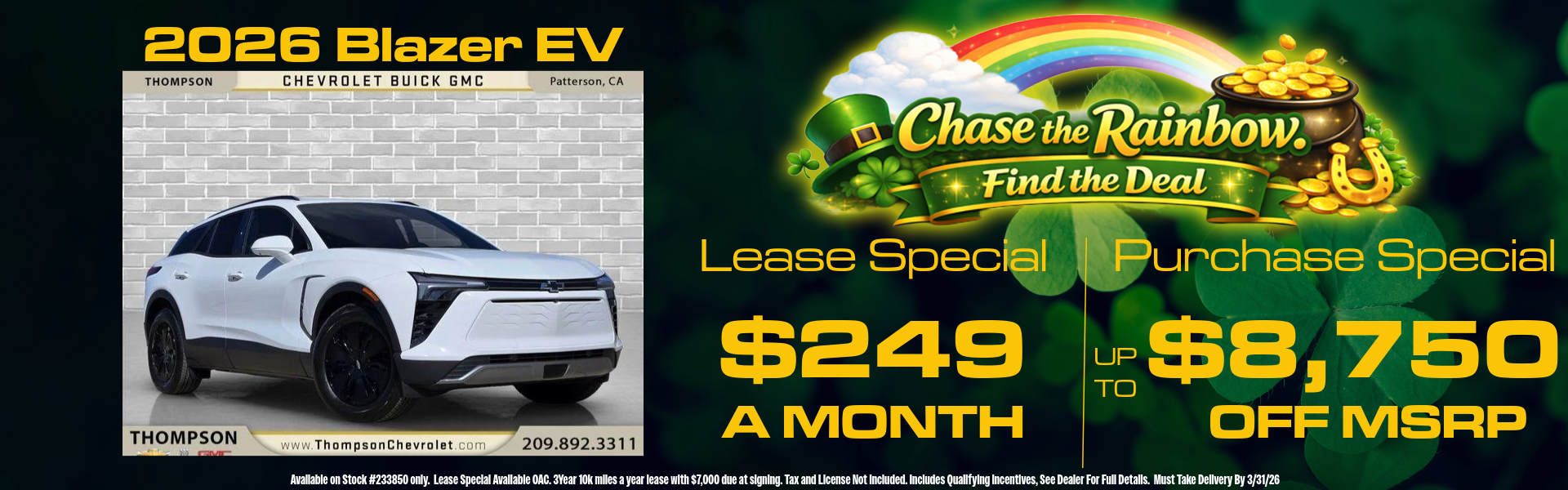 BLAZER EV OFFERS FROM THOMPSON CHEVROLET BUICK GMC