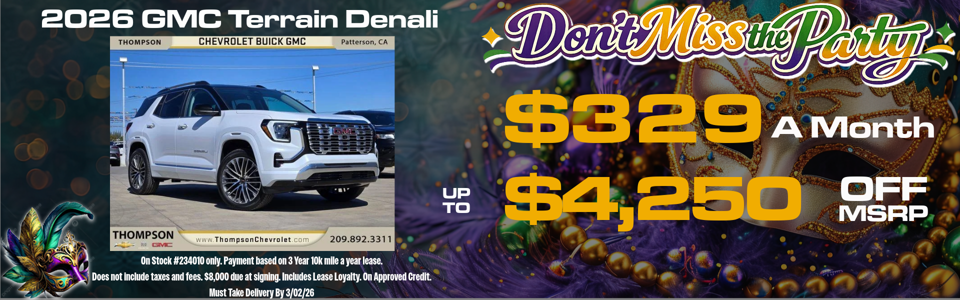TERRAIN DENALI OFFERS FROM THOMPSON CHEVROLET BUICK GMC