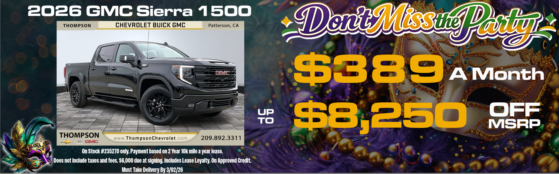 SIERRA 1500 OFFERS FROM THOMPSON CHEVROLET BUICK GMC