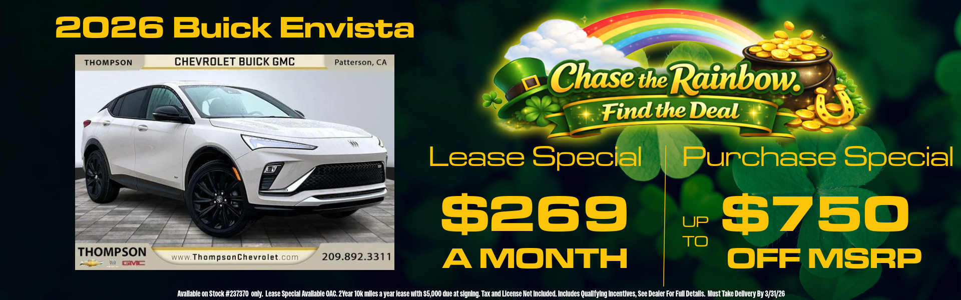 ENVISTA OFFERS FROM THOMPSON CHEVROLET BUICK GMC