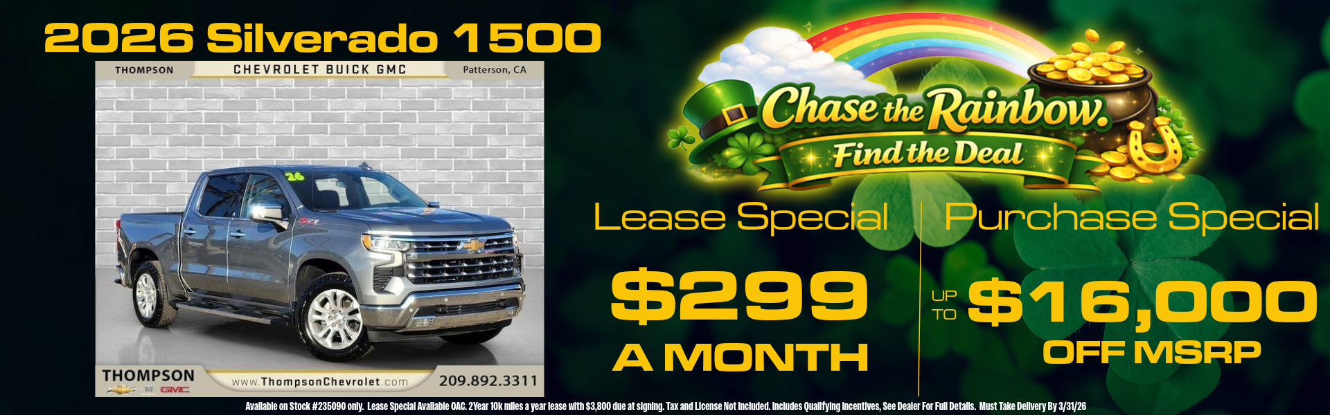 Silverado 1500 OFFERS FROM THOMPSON CHEVROLET BUICK GMC