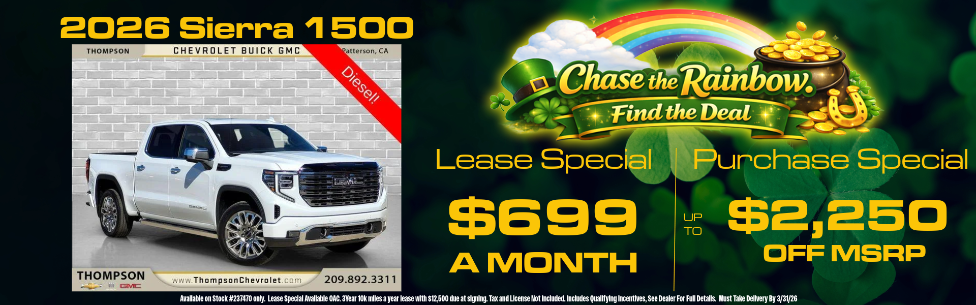 SIERRA 1500 OFFERS FROM THOMPSON CHEVROLET BUICK GMC