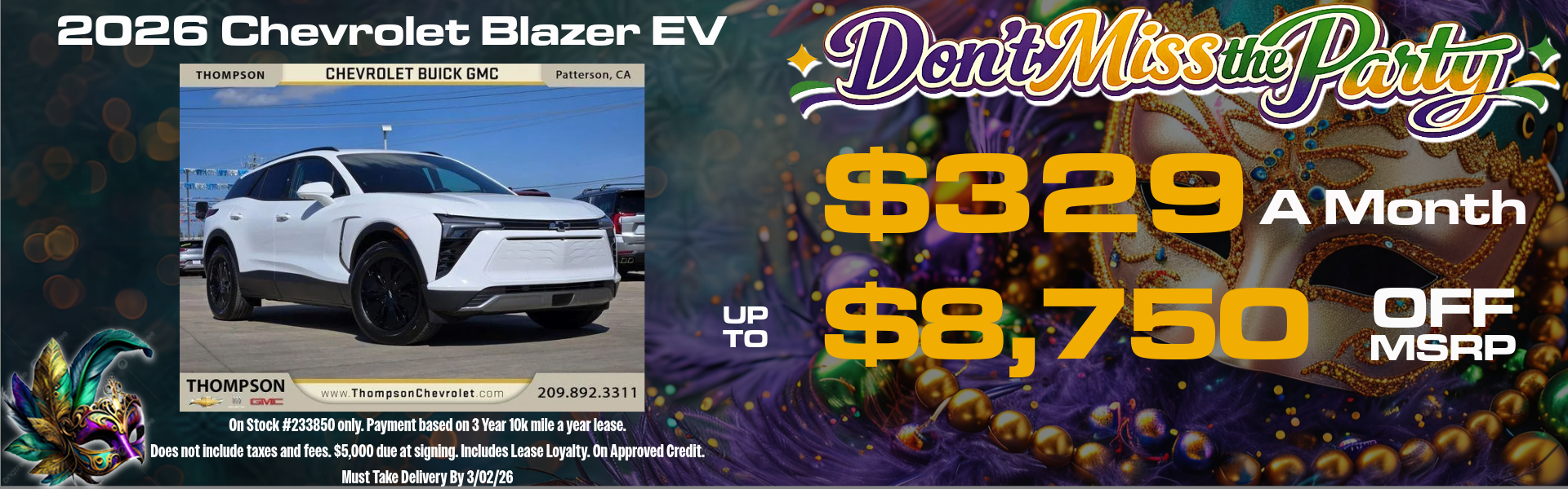 BLAZER EV OFFERS FROM THOMPSON CHEVROLET BUICK GMC