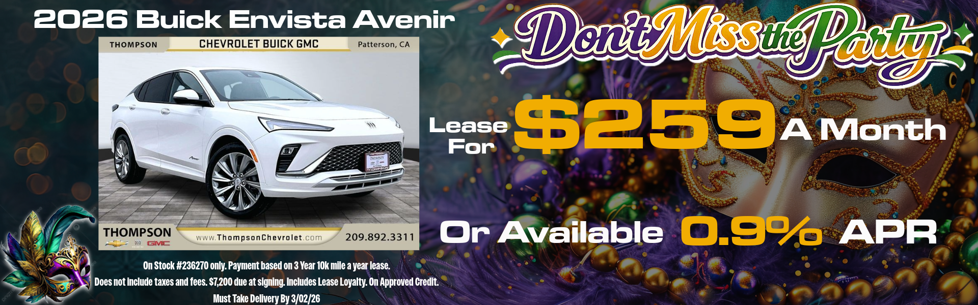 ENVISTA AVENIR OFFERS FROM THOMPSON CHEVROLET BUICK GMC