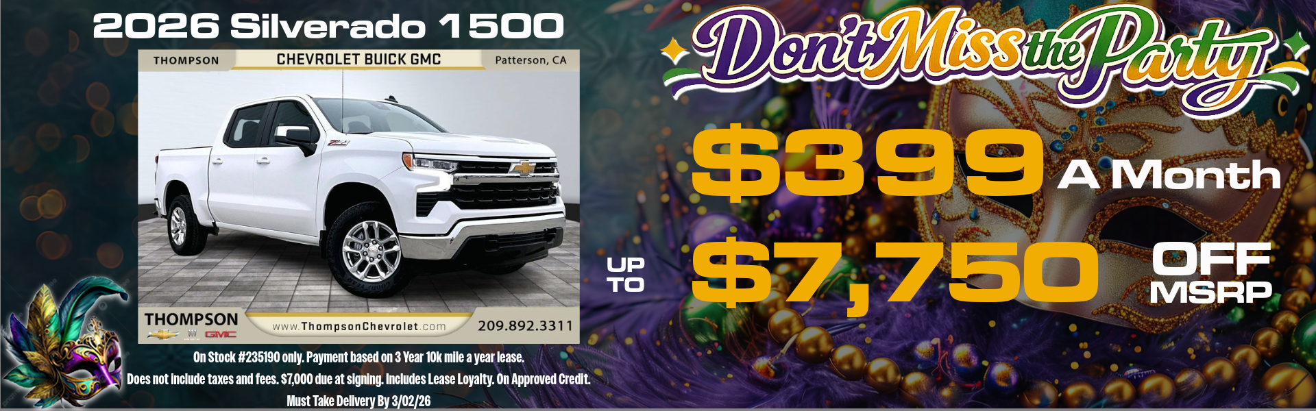 SILVERADO 1500 OFFERS FROM THOMPSON CHEVROLET BUICK GMC