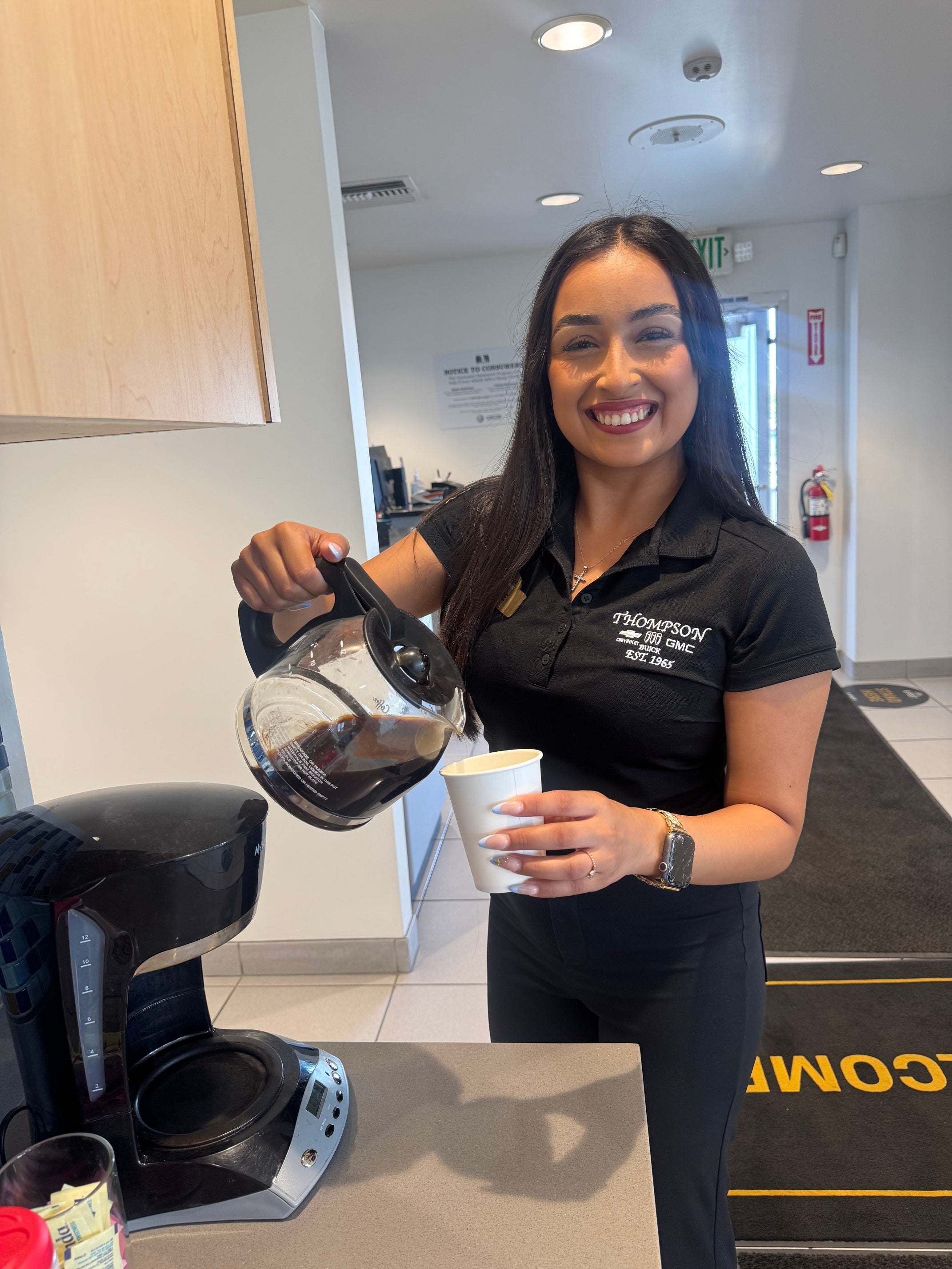 Friendly employee at Thompson Chevrolet Buick GMC