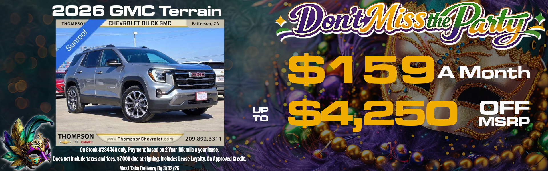 TERRAIN OFFERS FROM THOMPSON CHEVROLET BUICK GMC